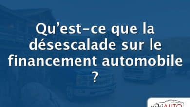 Qu’est-ce que la désescalade sur le financement automobile ?